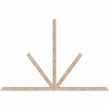 Ekena Millwork Saratoga Smooth Timber Gable Bracket, Douglas Fir, 108"W x 72"H x 3 1/2"D x 3 1/2"F, 16/12 Pitch GBW108X72X0404SAR00SDF